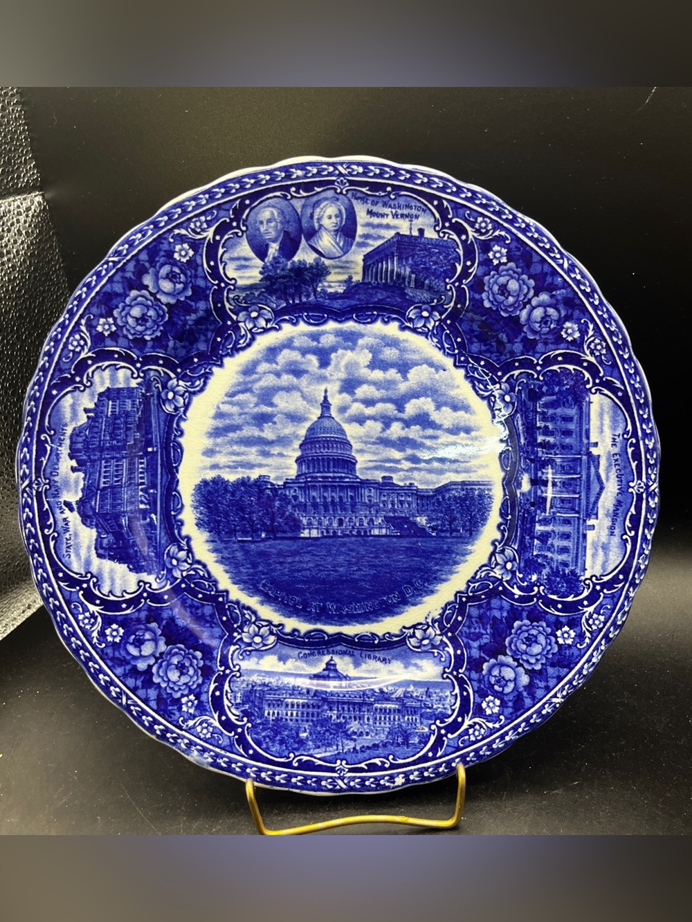Ye Olde Historical Pottery England VTG Plate #8 Capitol At Washington DC 9"